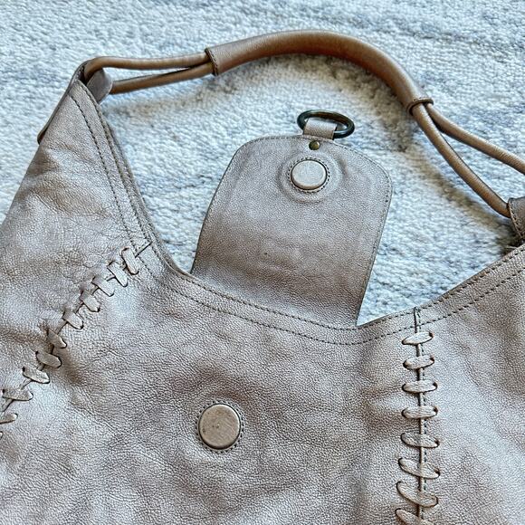 Stuart Weitzman Leather Medium Hobo Shoulder Bag - Picture 7 of 7